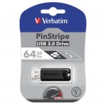 Огляд USB флеш накопичувач Verbatim 64GB PinStripe Black USB 3.0 (49318): характеристики, відгуки, ціни.