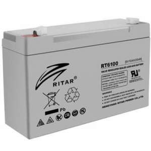 Огляд Батарея до ДБЖ Ritar AGM RT6100, 6V-10Ah (RT6100): характеристики, відгуки, ціни.