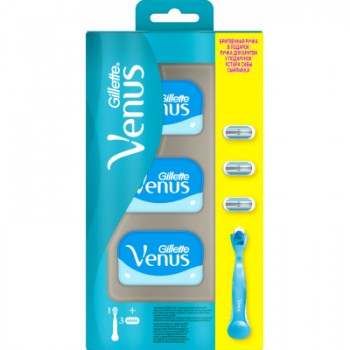 Бритва Gillette Venus Smooth станок + змінні картриджі 3 шт. (7702018469826)