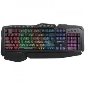 Клавіатура REAL-EL 8900 Gaming RGB Macro, black