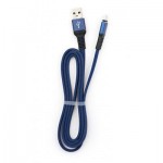 Огляд Дата кабель USB 2.0 AM to Micro 5P 1m flat nylon blue Vinga (VCPDCMFNB1B): характеристики, відгуки, ціни.