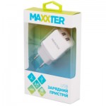 Огляд Зарядний пристрій Maxxter 2 USB, 5V/2.4A (UC-25A): характеристики, відгуки, ціни.