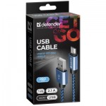 Огляд Дата кабель USB 2.0 AM to Micro 5P 1.0m USB08-03T blue Defender (87805): характеристики, відгуки, ціни.