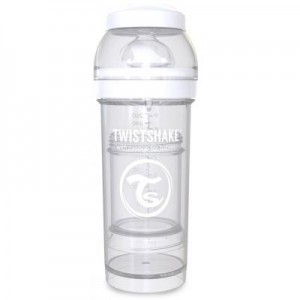 Огляд Пляшечка для годування Twistshake антиколькова 260 мл, біла (24857): характеристики, відгуки, ціни.