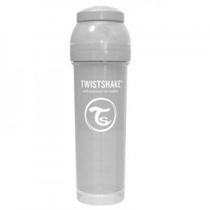 Огляд Пляшечка для годування Twistshake антиколькова 330 мл, сіра (69875): характеристики, відгуки, ціни.