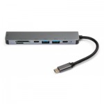 Огляд Концентратор Vinga Type-C to 4K HDMI+2*USB3.0+SD+TF+PD+USB-C 3.1 Gen1 aluminium (VCPHTC7AL): характеристики, відгуки, ціни.