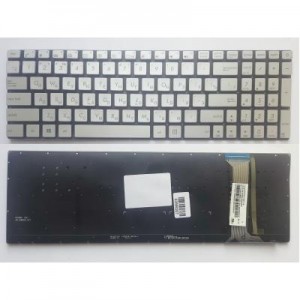 Огляд Клавіатура ноутбука ASUS N551/N552/N751/R555/G551/GL551/G552V/GL752VW серебр/подсв (A46141): характеристики, відгуки, ціни.