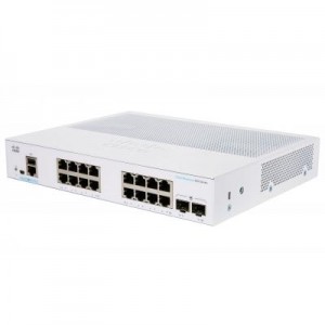 Комутатор мережевий Cisco CBS350-16T-2G-EU