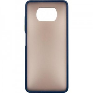Чохол до мобільного телефона Dengos Matt POCO X3, blue (DG-TPU-MATT-69)