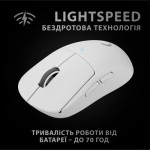 Огляд Мишка Logitech G Pro X Superlight Wireless White (910-005942): характеристики, відгуки, ціни.