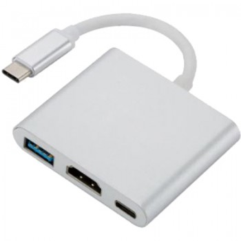 Перехідник Dynamode Dynamode USB3.1 Type-C to 1хHDMI, 1хUSB 3.0, 1хUSB Type-C Fe (Multiport USB 3.1 Type-C to HDMI)