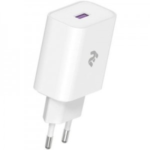 Огляд Зарядний пристрій 2E USB Wall Charger QC3.0 DC5V/3A, Max 18W, white (2E-WC1USB18W-W): характеристики, відгуки, ціни.