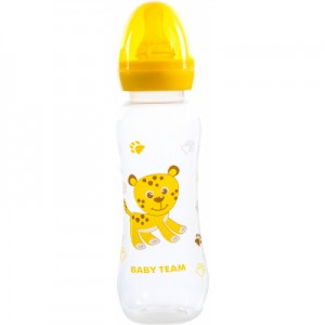 Пляшечка для годування Baby Team 0+ з латексною соскою 250 мл (1310)