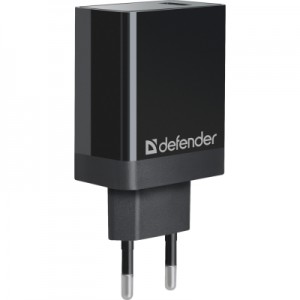 Огляд Зарядний пристрій Defender UPA-101 black, 1 USB, QC 3.0, 18W (83573): характеристики, відгуки, ціни.