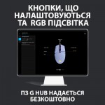 Огляд Мишка Logitech G102 Lightsync Lilac (910-005854): характеристики, відгуки, ціни.