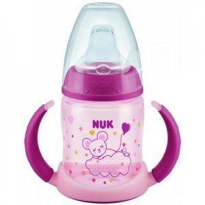 Огляд Пляшечка для годування Nuk First Choice Мишенятко, 150 мл, рожевий (3952376): характеристики, відгуки, ціни.