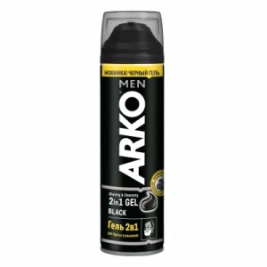 Огляд Гель для гоління ARKO Black 2 в 1 200 мл (8690506486341): характеристики, відгуки, ціни.