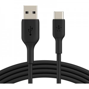 Дата кабель USB 2.0 AM to Type-C 1.0m PVC black Belkin (CAB001BT1MBK)