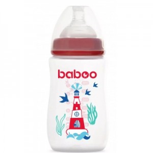Огляд Пляшечка для годування Baboo Морський маяк 250 мл (90406): характеристики, відгуки, ціни.