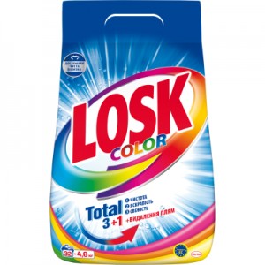 Огляд Пральний порошок Losk Color для кольорових речей 4.8 кг (9000101547122): характеристики, відгуки, ціни.