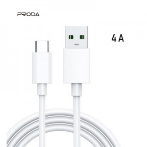 Дата кабель USB 2.0 AM to Type-C 4A white Proda (PD-B71a-WHT)