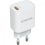 Огляд Зарядний пристрій Canyon Wall charger 1*USB, QC3.0 18W (CNE-CHA18W): характеристики, відгуки, ціни.