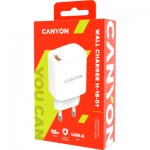 Огляд Зарядний пристрій Canyon Wall charger 1*USB, QC3.0 18W (CNE-CHA18W): характеристики, відгуки, ціни.