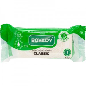 Огляд Мило для прання Bovary Classic господарське біле для прання всіх видів білизни 125 г (4820195503805): характеристики, відгуки, ціни.