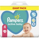 Огляд Підгузок Pampers Active Baby Maxi Розмір 4 (9-14 кг) 76 шт (8001090949615): характеристики, відгуки, ціни.