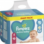 Огляд Підгузок Pampers Active Baby Maxi Розмір 4 (9-14 кг) 76 шт (8001090949615): характеристики, відгуки, ціни.