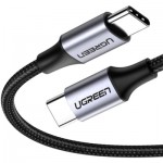 Огляд Дата кабель USB-C to USB-C 2.0m US261 18W Round Cable Nickel Plating Aluminum Shell Black Ugreen (50152): характеристики, відгуки, ціни.