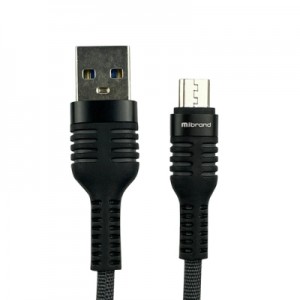 Дата кабель USB 2.0 AM to Micro 5P 1.0m MI-13 2A Black-Gray Mibrand (MIDC/13MBG)