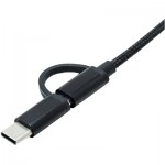 Огляд Перехідник OTG AC-150 2in1 USB 3.0 - MicroUSB USB Type-C Black XoKo (AC-150-BK): характеристики, відгуки, ціни.