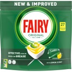 Огляд Таблетки для посудомийних машин Fairy Original All in One Lemon 27 шт. (8006540726891): характеристики, відгуки, ціни.