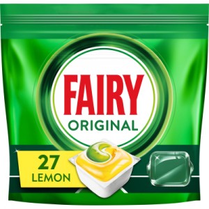 Огляд Таблетки для посудомийних машин Fairy Original All in One Lemon 27 шт. (8006540726891): характеристики, відгуки, ціни.