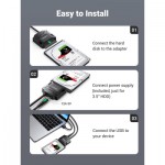 Огляд Перехідник USB 3.0 Type-А to SATA III (F) CR108 Ugreen (20611): характеристики, відгуки, ціни.