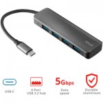 Огляд Концентратор Halyx Type-C to 4-Port USB-A 3.2 Grey Trust (24948_TRUST): характеристики, відгуки, ціни.