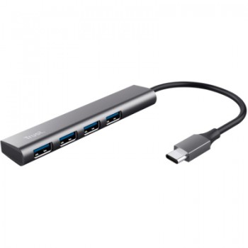 Концентратор Halyx Type-C to 4-Port USB-A 3.2 Grey Trust (24948_TRUST)