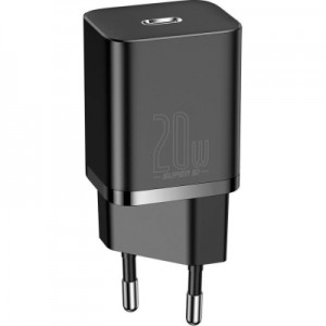 Огляд Зарядний пристрій Baseus Super Si 1C 20W With Cable Type-C/iP Black (TZCCSUP-B01): характеристики, відгуки, ціни.