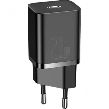 Зарядний пристрій Baseus Super Si 1C 20W With Cable Type-C/iP Black (TZCCSUP-B01)