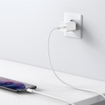 Огляд Зарядний пристрій Baseus 1xUSB 25W (USB-C) + Cable Type-C white (TZCCSUP-L02): характеристики, відгуки, ціни.