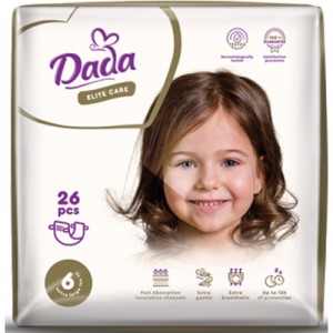 Огляд Підгузки Dada Elite Care Extra Large 6 (16+ кг) 26 шт (4820174981129): характеристики, відгуки, ціни.