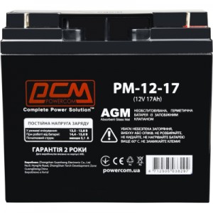 Огляд Батарея до ДБЖ Powercom 12В 17Ah (PM-12-17): характеристики, відгуки, ціни.