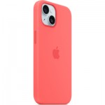 Огляд Чохол до мобільного телефона Apple iPhone 15 Silicone Case with MagSafe Guava (MT0V3ZM/A): характеристики, відгуки, ціни.
