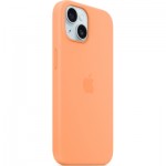 Огляд Чохол до мобільного телефона Apple iPhone 15 Silicone Case with MagSafe Orange Sorbet (MT0W3ZM/A): характеристики, відгуки, ціни.