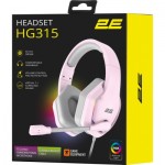 Огляд Навушники 2E Gaming HG315 RGB USB 7.1 Pink (2E-HG315PK-7.1): характеристики, відгуки, ціни.