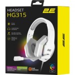 Огляд Навушники 2E Gaming HG315 RGB USB 7.1 White (2E-HG315WT-7.1): характеристики, відгуки, ціни.