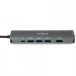 Огляд Концентратор Vinga USB-C 3.1 to HDMI+RJ45_1Gbps+3xUSB3.0+SD/TF+PD100W (VHYC8): характеристики, відгуки, ціни.