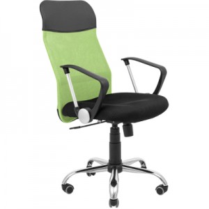 Огляд Офісне крісло Richman Ультра Ю Хром M-1 (Tilt) Сітка чорна + зелена (ADD0003103): характеристики, відгуки, ціни.