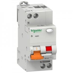 Огляд Диференціальний автоматичний вимикач Schneider Electric АД 63 40A C 30mA (11475): характеристики, відгуки, ціни.
